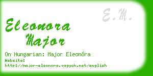 eleonora major business card